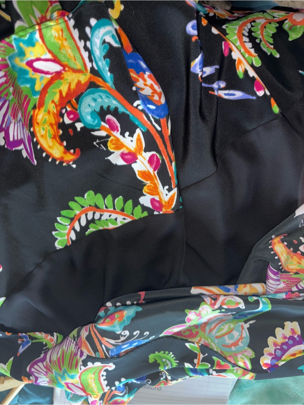 Lauren Ralph Lauren Black Multicolor Floral Print skirt size 16 - Picture 10 of 14